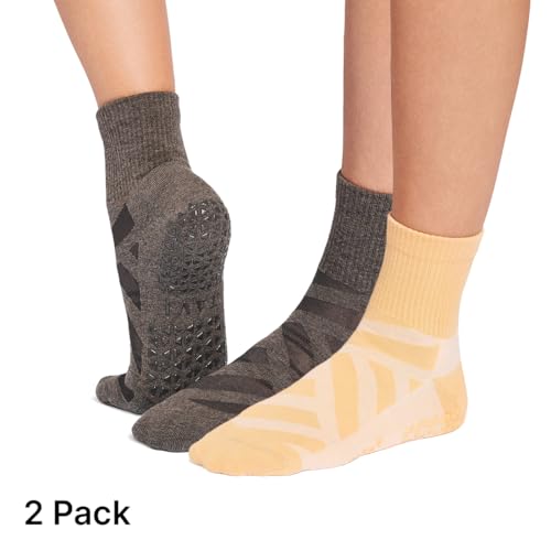 Image of TAVI Aria Pilates Socks - Grip Socks for Women with Non-Slip Grippy Sole and Arch Support, Wear for Yoga, Barre, Dance