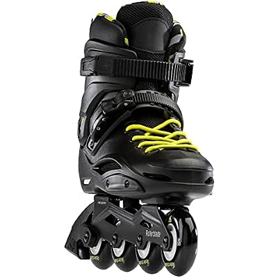Rollerblade RB Cruiser Unisex Adult Fitness Inline Skate, Black/Neon Yellow, Urban Performance Inline Skates
