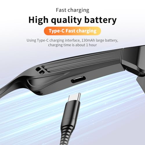Image of Sports Smart Glasses, Running Sunglasses for Women & Men, Polarized Bluetooth Cycling Glasses, Built-in Mic & Open Ear Music Speakers, Voice Assistant, UV Protection for Outdoor Activities (Siliver)
