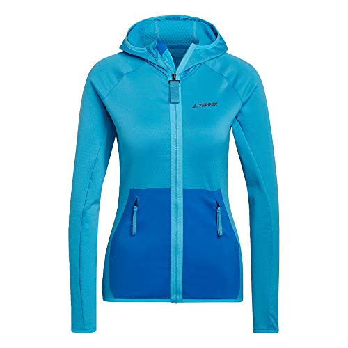 Image of adidas womens Terrex Tech Fleece Light Hooded Hiking Jacket
