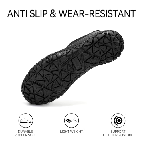 Image of Kricely Trail Running Shoes for Men Hiking Walking Sneakers Gym Workout | Barefoot Minimalist Zero Drop for Weightlifting Cross Training Crossfit