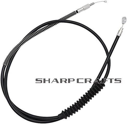 Modified Lengthened Extended Throttle Line Clutch Cable Wire For Harley Iron XL 883 1200 Dyna Softail Fat Boy Heritage Road King (Throttle 110cm)