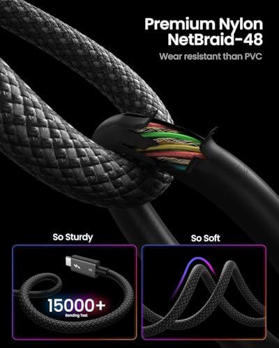 Image of Tobo 80 Gbps Data Transfer,USB 5 Cable Supports Dual8K HD Display, 240W Charging usb c monitor cable, Compatible with Thunderbolt 5, Thuderbolt 4, USB4, Thundrbolt 3 and USB-C (1-M)