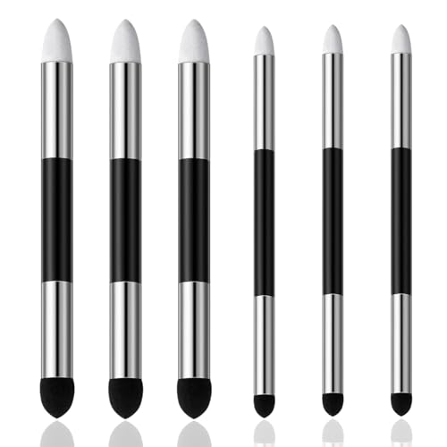 6 Pezzi Sfumino per Disegno Matita, Set a Doppia Testa con Spugna e Feltro, 3 Grandi + 3 Piccoli, Blending Stump, Strumenti per Sfumare Grafite, Carboncino, Accessori da Disegno per Schizzi e Dettagli
