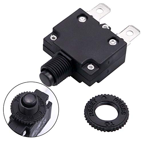 Rkurck 125/250V Ac 32V Dc Push Button Circuit Breaker 20 Amps, Thermal Overload Protector Switch, Manual Reset Thermal Circuit Breaker 20A #TOP1