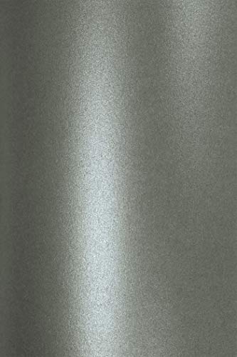 Netuno 20 Sheets of Dark Grey Pearlescent cardstock A4 210 x 297 mm 8.3 x 11.7in 280gsm Aster Metallic Grey Shimmer Metallic Paper for menu Wedding Invitations Scrapbooking Greeting Cards Flyers DIY