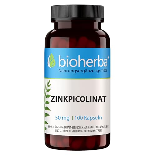 Zinkpicolinat Kapseln – 100 Stück hochdosiert mit 10 mg Zink von BIOHERBA PZN 19642764