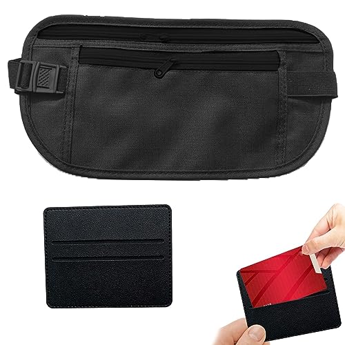 Secure-Travel-Money-Belt-BagAdjustable-Elastic-Sports-Waist-Bag-Multipurpose-Waterproof-Travel-Belt-Bag-for-Sports-and-Outdoors-Activitiesan-tiTheft-Passport-Holder-Travel-Wallet-for-Men-Women