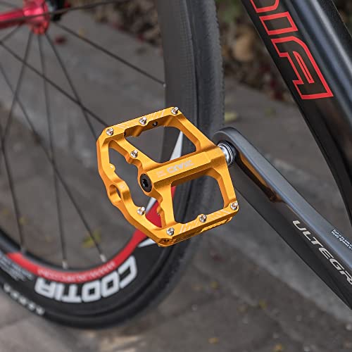 Cxwxc Mountain Bike Pedals - 9/16" Bicycle Pedals Platform - 3 Sealed Bearing Mtb Pedals, Lightweight Plat Pedals For Road Mountain Bmx Mtb Bike #TOP5