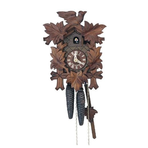 Schneider 12-Inch Five Leaves and One Bird Black Forest 30-Hour Cuckoo Clock