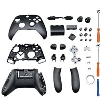 Full Housing Shell Set for Xbox Series X/S Controller, Replacement Shell Case Cover Side Rails LB RB Bumper Buttons D-pad Accessories for Xbox Core Controller Black