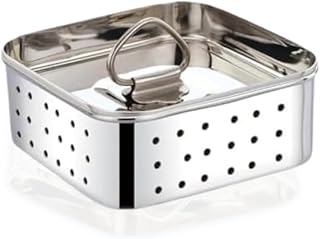 Durable Stainless Steel Square Paneer Maker/Mould/Strainer Perfect for Making Delicious Tofu – 450ml for Perfect Homemade Cheese