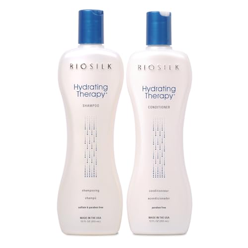 BioSilk Hydrating Therapy Shampoo & Conditioner, Replenishes Hair Moisture & Coarse Hair, Sulfate, Paraben, & Cruelty-Free, 12 Oz (2 Count)