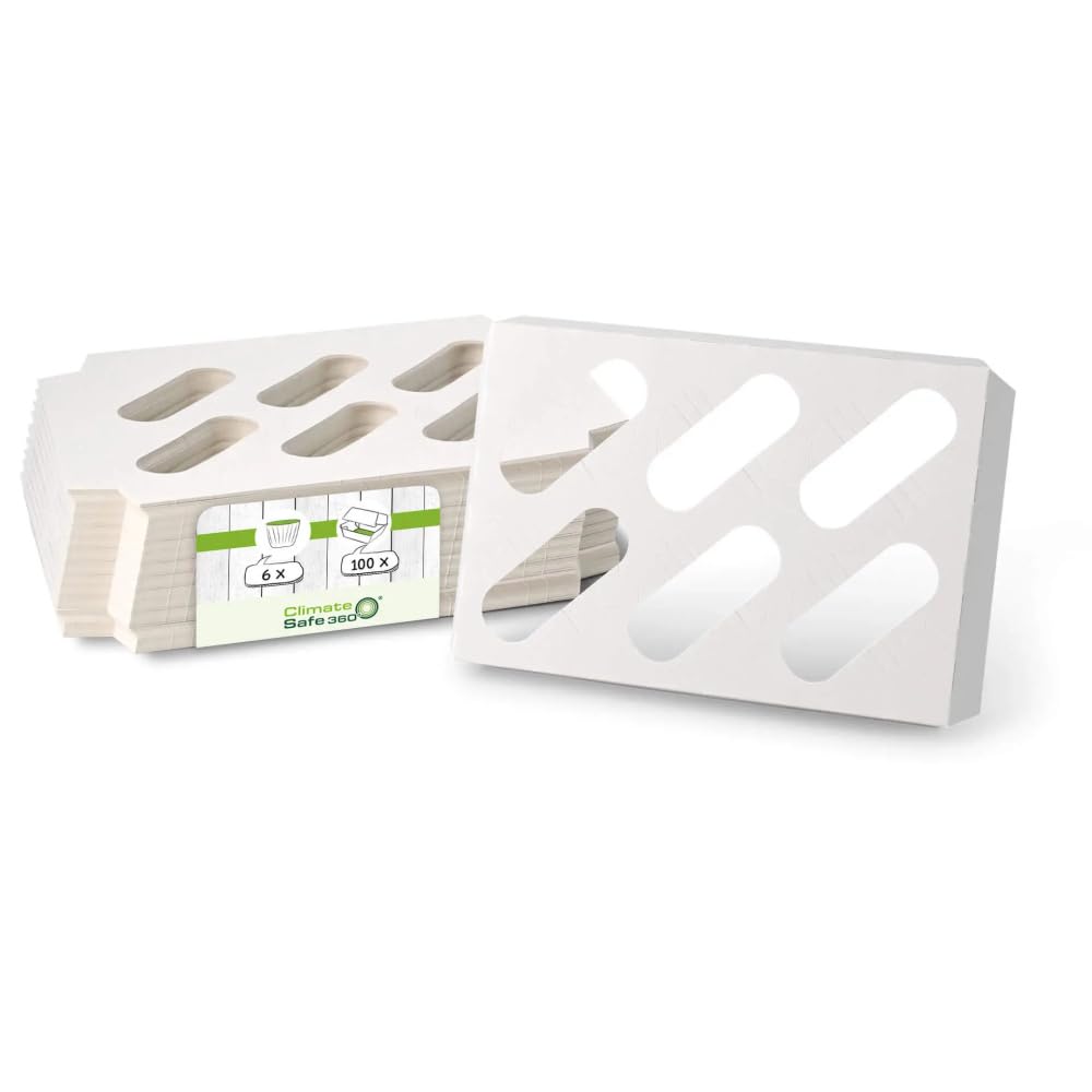 greenbox - Einlagen aus Karton für 6er Cupcake Boxen, weiß, 100 St.