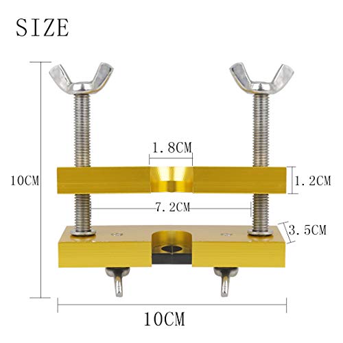 Alnicov verstellbares Mundstück Abzieher Werkzeugentferner Halter Werkzeuge für Messing-Blasinstrumente (gelb)