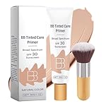BB Tinted Moisturizer SPF 30, BB Tinted Care Primer, BB Tinted Care Primer with Brush, Full Coverage Light-Medium Skin Color Hydrating & Smoothing (Natural*1 with Brush)