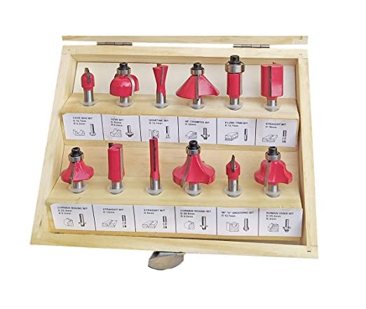 9M Horse Brand Logo 6 mm Router Bit Set 12 Pcs Multi Shape for Router ...