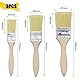3pcs Holzgriffpinsel,Flachpinsel Set(1/1,5/2 inch),Pinsel lasur Holz,Lasurpinsel Holz,Paint Brush,Maler Pinsel,Lack Pinsel,Pinsel wandfarbe,Pinsel holzlasur,Pinsel für lackfarbe(25/35/47mm)