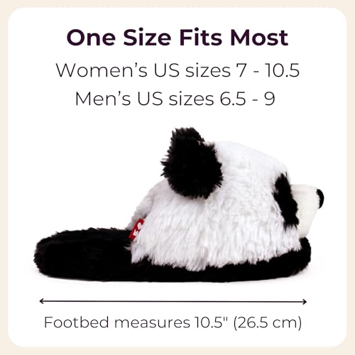 Fuzzy Panda Slippers for Women and Men - Fluffy Plush Panda Bear Slippers for Adults3