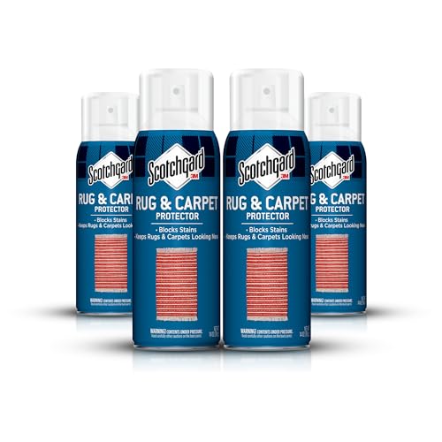 Scotchgard Rug & Carpet Protector Spray, 14 oz (Pack of 4) – Blocks Stains & Resists Soiling, Fabric Stain Protector for Carpets & Rugs, Easy Cleanup, Ideal for High-Traffic Areas
