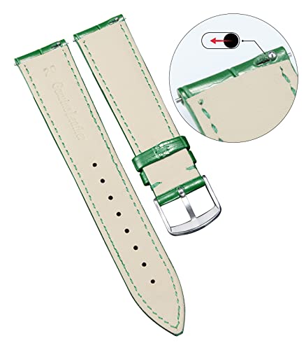 Image of BINLUN Leather Watch Band Genuine Calfskin Replacement Watch Strap Quick Release Crocodile Pattern 10 Colors 13 Sizes for Men Women(10mm,12mm,14mm,16mm,17mm,18mm,19mm,20mm,21mm,22mm,23mm,24mm)