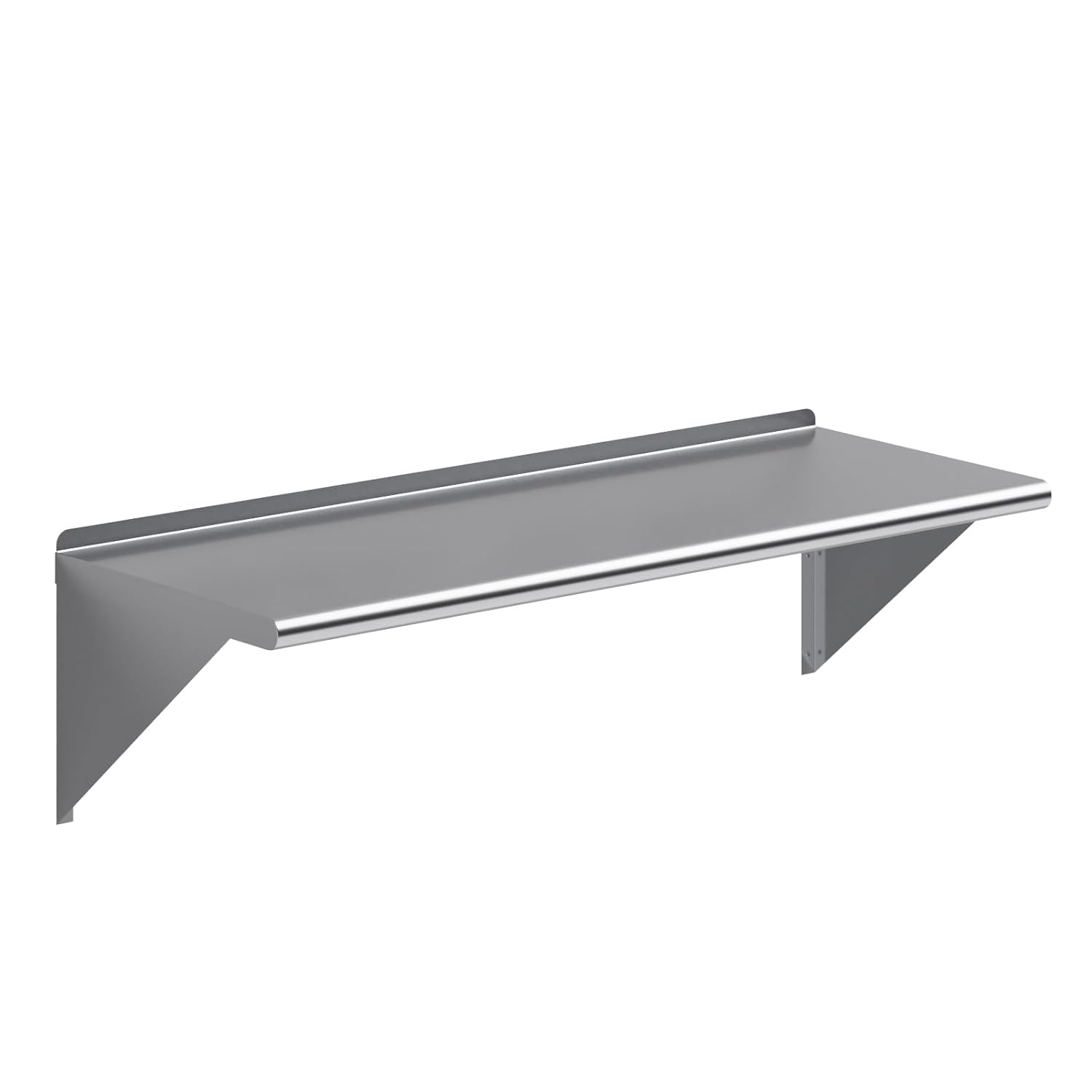AmGood 18" X 48" Stainless Steel Wall Shelf | Metal Shelving | Garage, Laundry, Storage, Utility Room | Restaurant, Kitchen | Food Prep | NSF Certified