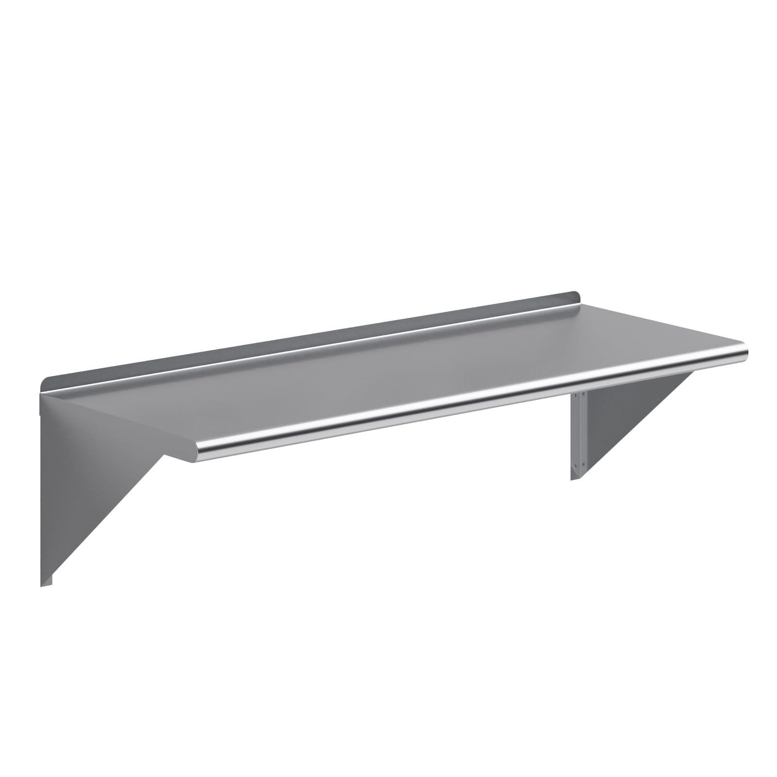 AmGood 48" Long X 18" Deep Stainless Steel Wall Shelf | NSF Certified | Appliance & Equipment Metal Shelving | Kitchen, Restaurant, Garage, Laundry,
