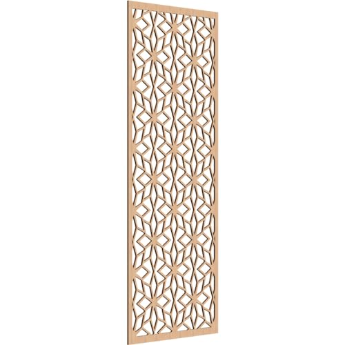 Image of Lake Decorative Pierced Fretwork Wood Wall Panels, 27 3 /8 inchW x 69 3 /8 inchH x 1 /4 inchT, Hickory