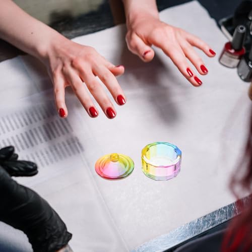 Juego de 2 recipientes de cristal para manicure con tapa miniatura 5