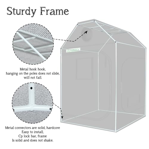 Image of zazzy 4x4 Grow Tent 48 inchx48 inchx72 inch Roof Cube Plant Growing Tents