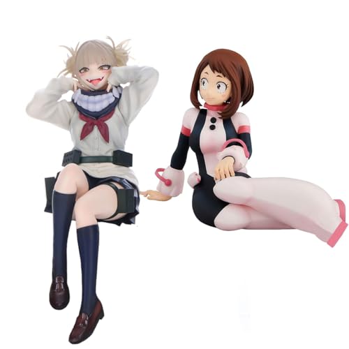 Youxy Toga Himiko Figurita 2 piezas Tope de pasta MHA Anime Figura de acción Estatua Estatua MHA Uraraka Ochako Modelo Coleccionables Regalo 10/16 cm