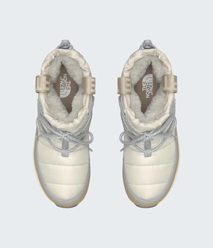 THE NORTH FACE Women's ThermoBall Lace Up Waterproof Boot | Insulated Winter Boot, Durable Rubber Outsole, Glacier Gray/Gravel, 63