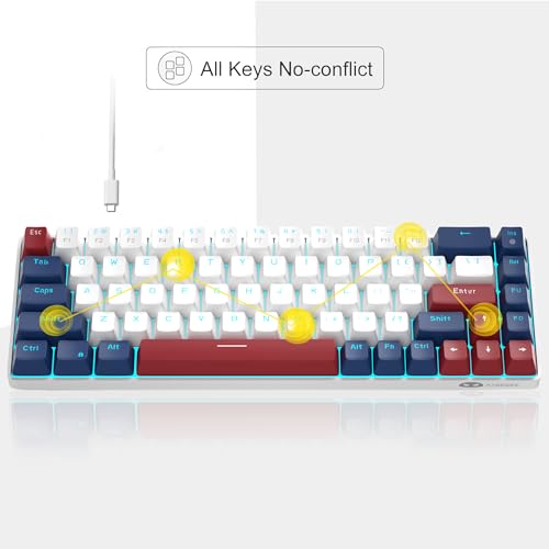 Clavier de jeu mécanique portable MageGee MK-Box compact 60% rétroéclairé pour PC Mac - 5