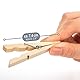 com-four® 120x Wäscheklammern aus Holz - Nachhaltige Holzklammern aus Birkenholz - unbehandelte Holzwäscheklammern zum Wäscheaufhängen und Basteln (120 Stück - Birke)