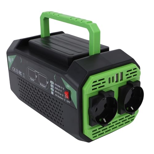 Alomejor Inverter Portátil Inverter 300W Protección contra Sobrecarga Pantalla de Carga Más Rápida para Viajes por Carretera
