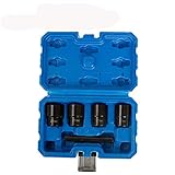 TYFYB 5pcs Twist Socket Set 1/2 inch Drive For Damaged Worn Lug Nut and Lock Remover 17mm 19mm 20mm...