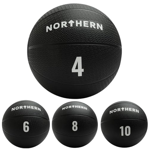 =NORTHERN= Medicine Ball 4kg-10kg - Weighted Ball for Core Strength Ab Workouts Strength Training & Home Gym Exercises