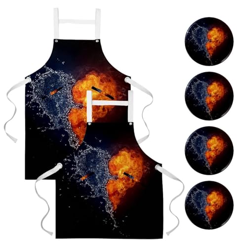 Tablier de serveuse pour restaurant et bar avec broches d'ajustement
