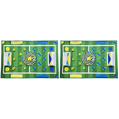 2 pcs campo de futebol animal de estimação cão puffle tapete pet pige puzzle brinquedo treinamento t