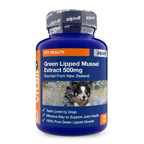 Green Lipped Mussel for Dogs Essential Joint Supplement for Dogs Supports Hips Joints & Healthy Coat Suitable for Dogs of all Ages 120 Tablets.