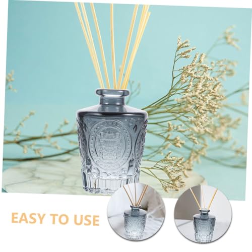 Bouteilles diffuseur verre gris sculpte pour parfum maison x4
