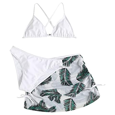 Kids Girls 3PCS Bikini,Baby 3 Pieces Bikini Set Floral Print Set Water Park Bathing Suits Cover