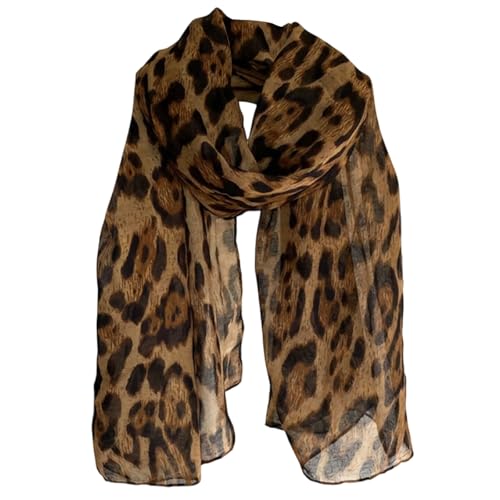 Tniytru Leopard Print Scarf Stylish And Soft Perfect For Various Outfits 1 Piece Brown Leopard Print Scarf