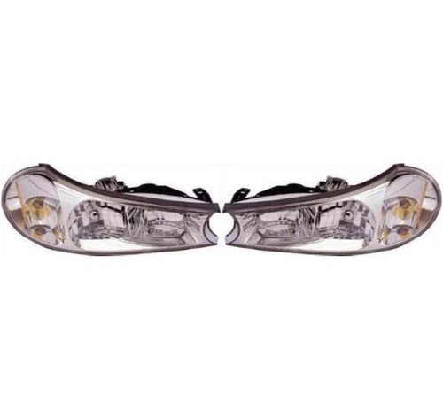 Fleetwood Revolution 2002-2007 RV Motorhome Pair (Left & Right) Replacement Front Headlights with Bulbs