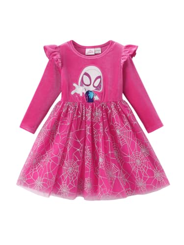 Image of Disney Girls' Tulle Tutu Dress Birthday Party Outfit Baby /Toddler | Officially Licensed, Frozen Elsa, Minnie, Princess, Velvet Top with Belt, Multi-Layer Mesh Skirt, Ruffle Long Sleeve Clothes