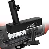 Universal 2 Inches Hitch Flag Pole Holder - Compatible with Jeep, SUV, RV, Pickup, Truck, Camper, Trailer. Anti-Wobble Screws and The Angled Holder Design