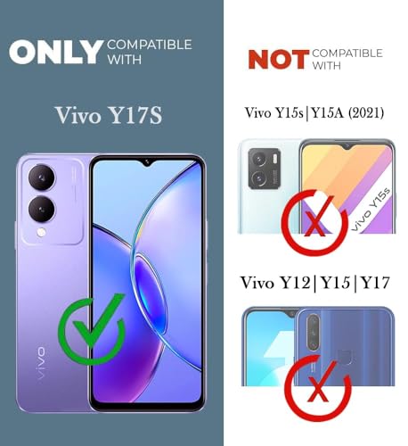 Image of Jkobi Back Case Cover for Vivo Y17s (Shockproof with Polycarbonate Clear Panel | Professional Black)