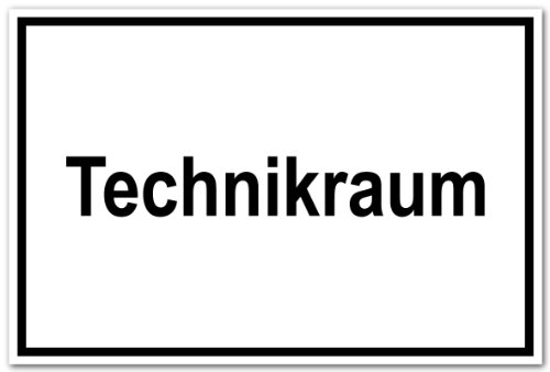 Preisvergleich Produktbild Hinweisschild aus Folie - Technikraum - 20 x 30 cm