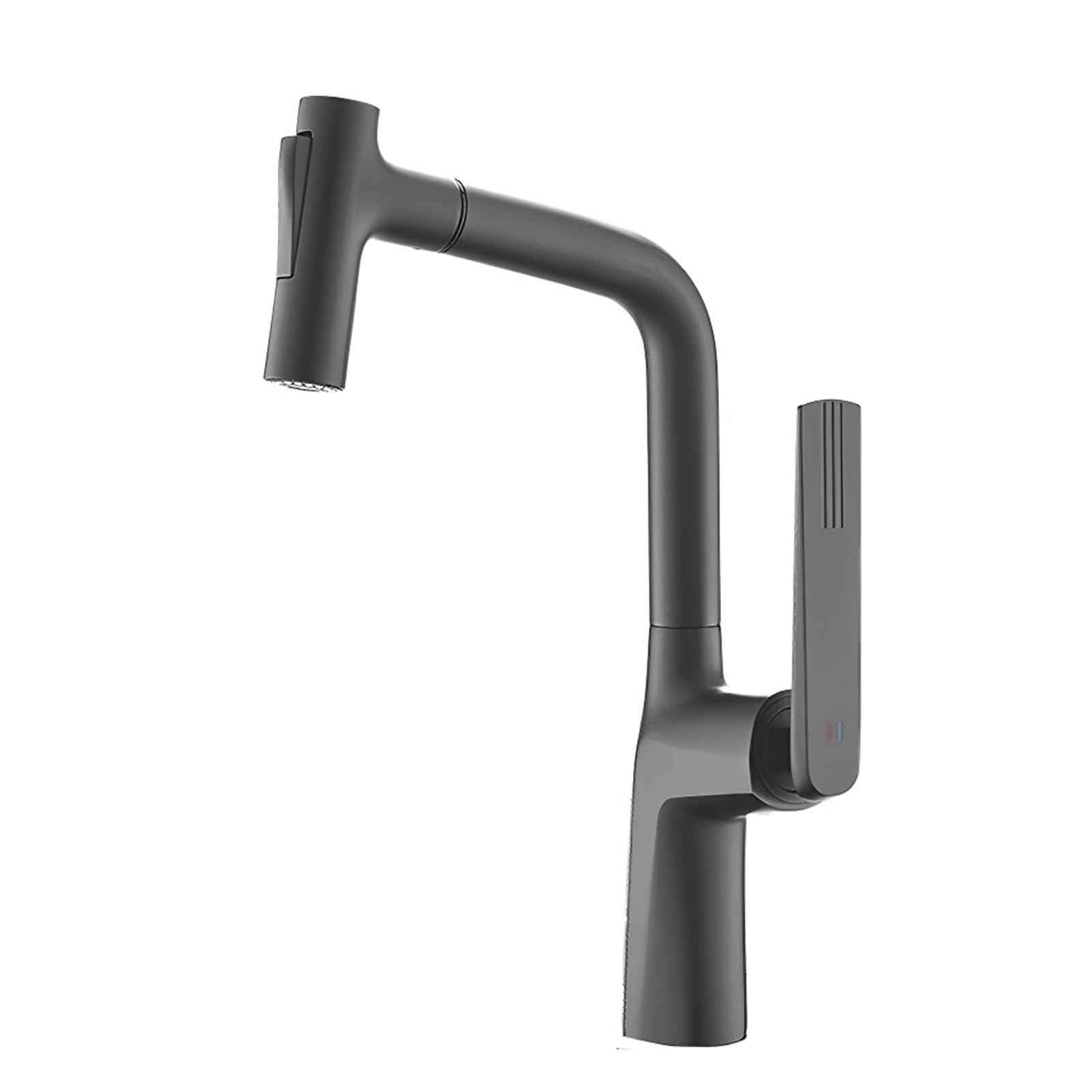 Robinet de cuisine avec douchette extractible mitigeur chaud froid noir et or rose