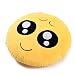 Hughapy 35cm Emoji Smiley Emoticon Yellow Round Cushion Pillow Stuffed Plush Soft Toy, #003